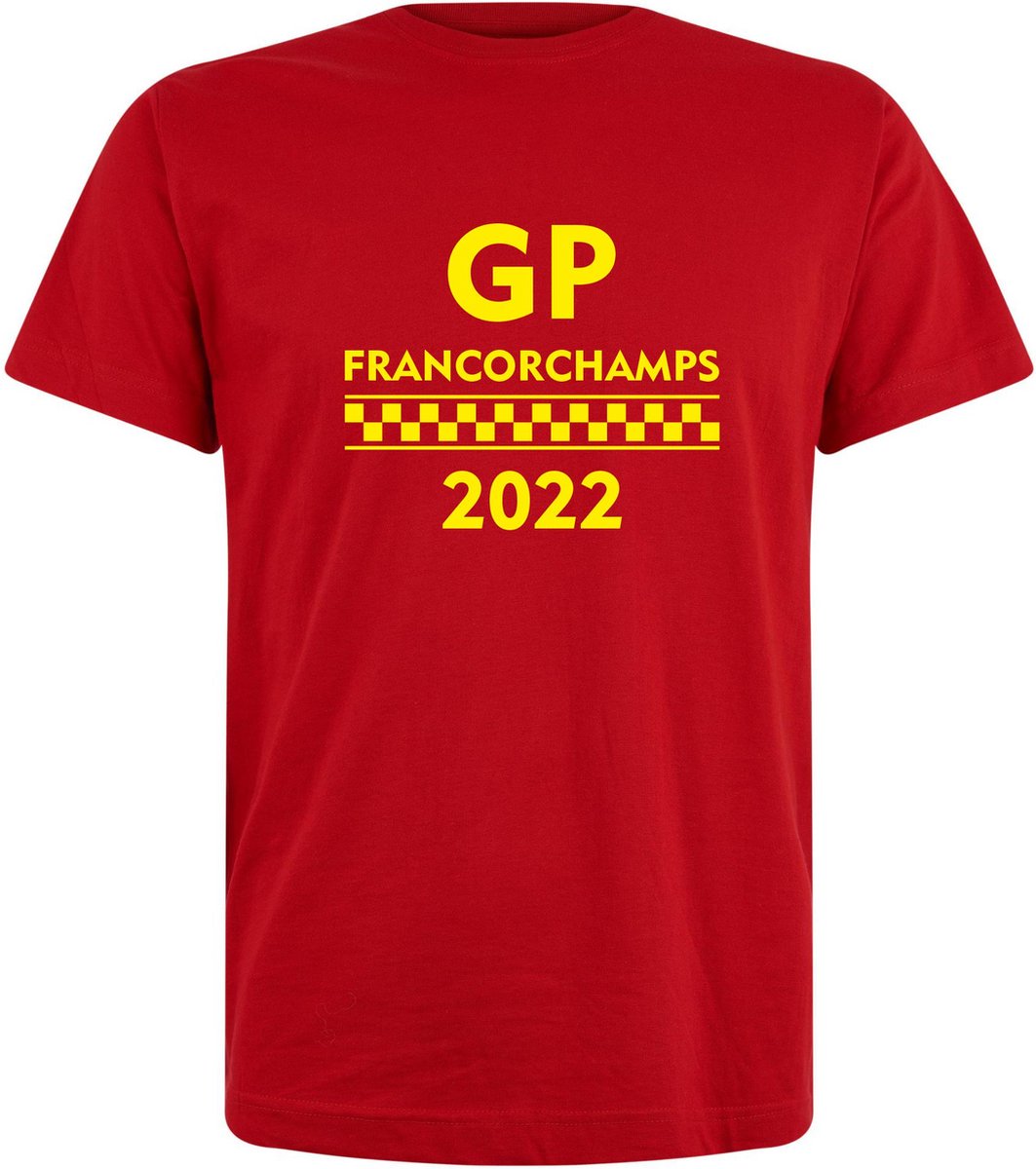 T-shirt GP Francorchamps 2022 | Max Verstappen / Red Bull Racing / Formule 1 fan | Grand Prix Circuit Spa-Francorchamps | kleding shirt | Rood | maat 3XL